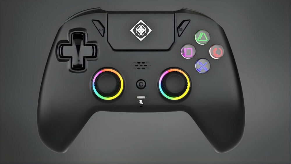 Kontroler DELTACO GAM-189 Czarny prezentacja kontrolera na ciemnym tle