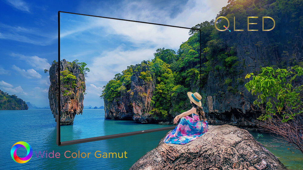 Telewizor JVC LT-32VQF550D - Naturalne kolory, telewizor pod skosem wyświetlający obraz w jakości Wide Color Gamut, QLED, 