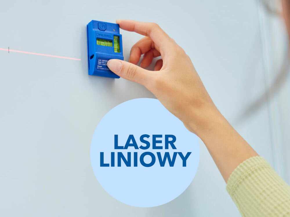 Wiertarko-wkrętarka DREMEL Blueprint DD12V-S1 Dremel Blueprint 12V laser liniowy libelle precyzyjne wyrównanie montaż półek obrazów