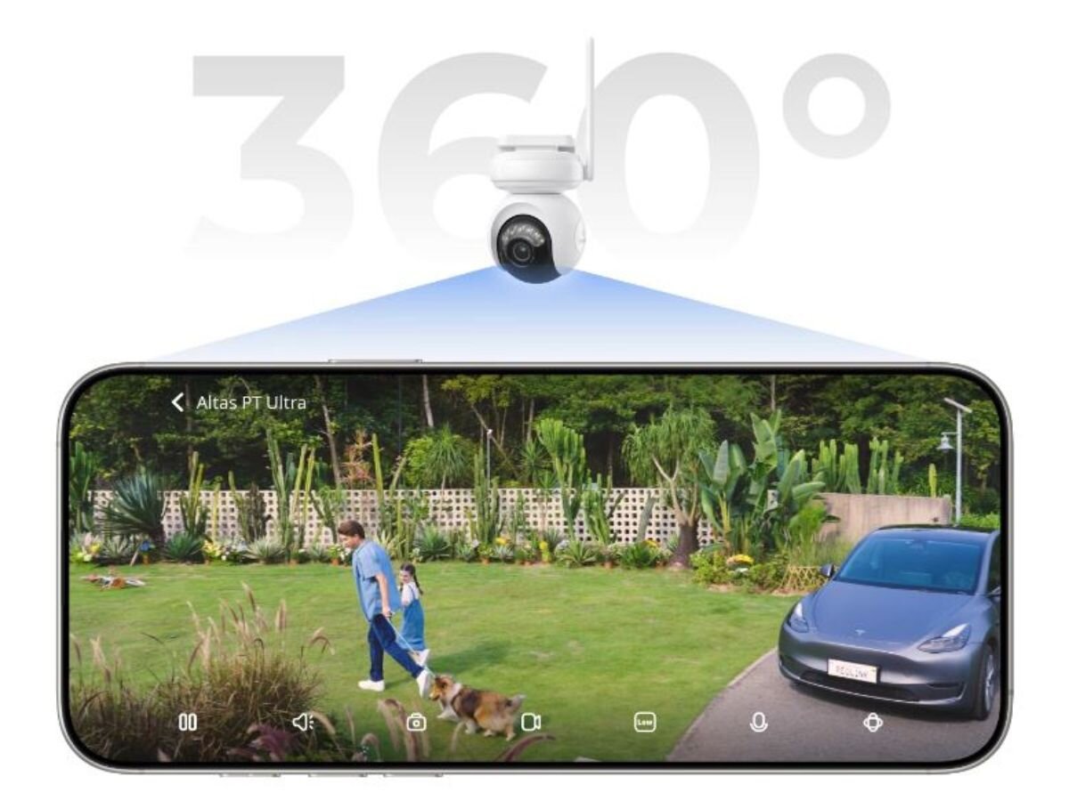 Reolink B660 Kamera obrotowa śledzenia ruchu podgląd 360° domu biura posesji zdalne sterowanie i nocne widzenie poruszające się obiekty - podgląd obrazu z telefonu