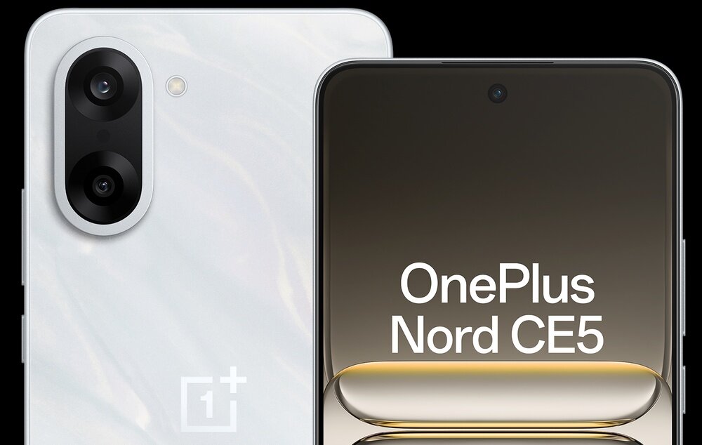Smartfon ONEPLUS Nord CE 5 w kolorze białym i czarnym z eleganckim designem
