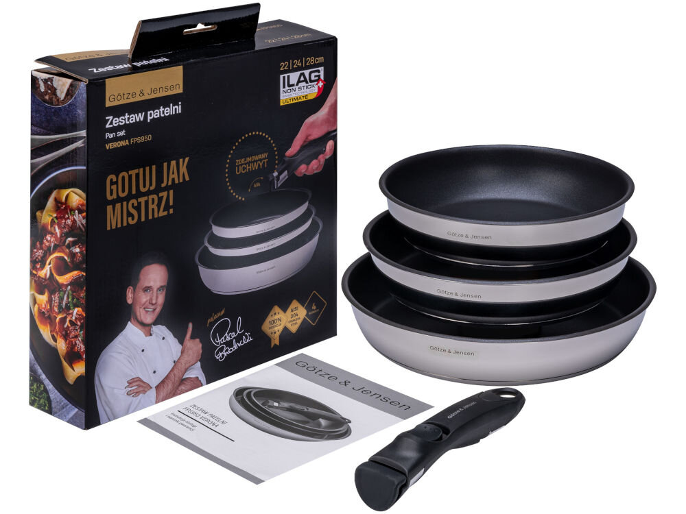 Zestaw patelni GÖTZE & JENSEN FPS950 Smart (4 elementy) zestaw elementy