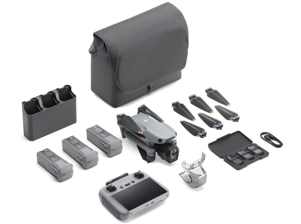 Dron DJI Air 3S Fly More Combo (DJI RC 2) opakowanie akcesoria