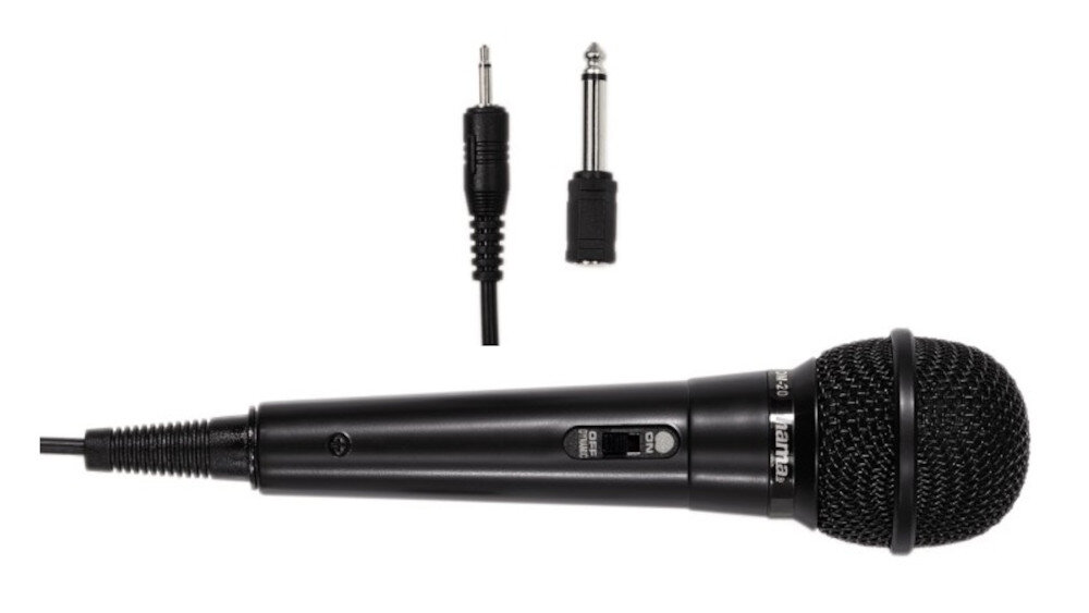 Mikrofon HAMA DM-20 - złącze uniwersalność głośniki stereo nagłośnienie karaoke