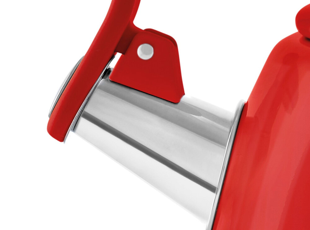 Czajnik SMEG WKF01RD Czerwony Kontrola gotowania wody Jednotonowy gwizdek informacja