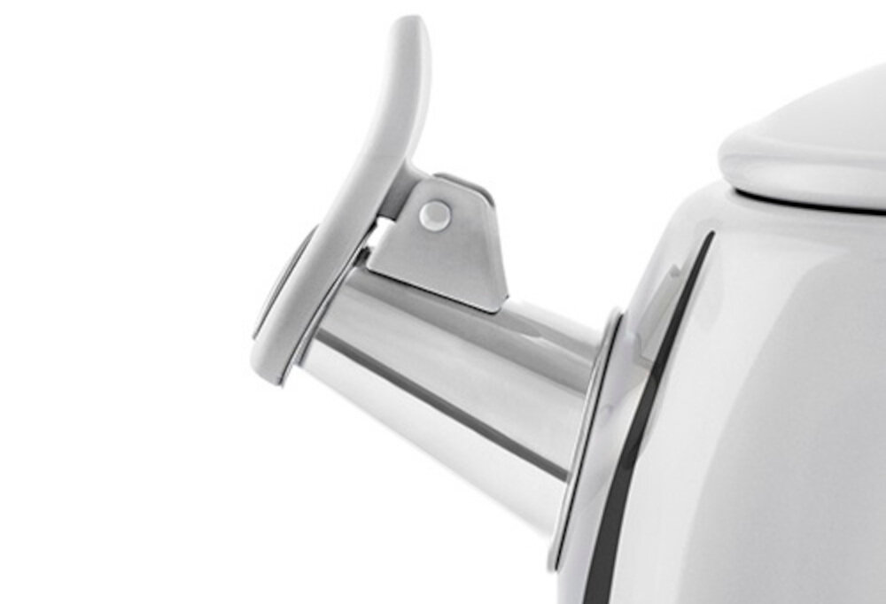 Czajnik SMEG WKF01SS Srebrny Kontrola gotowania wody Jednotonowy gwizdek informacja