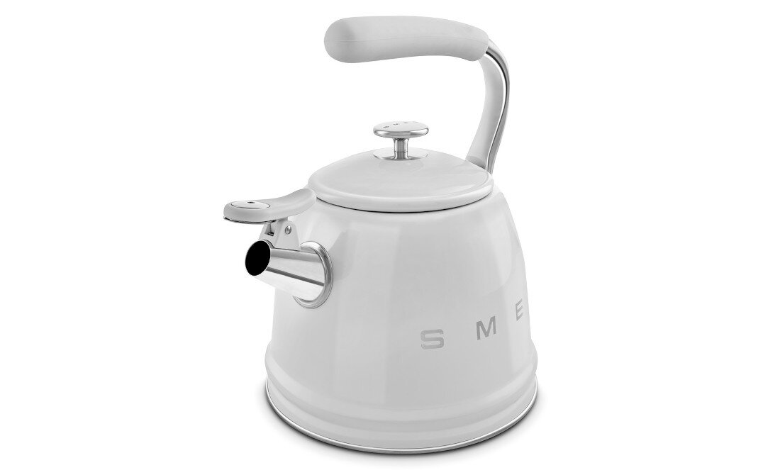 Czajnik SMEG WKF01SS Srebrny Bezpieczny uchwyt w dłoni Ergonomiczny uchwyt Silikonowa powłoka antypoślizgowa kontrola
