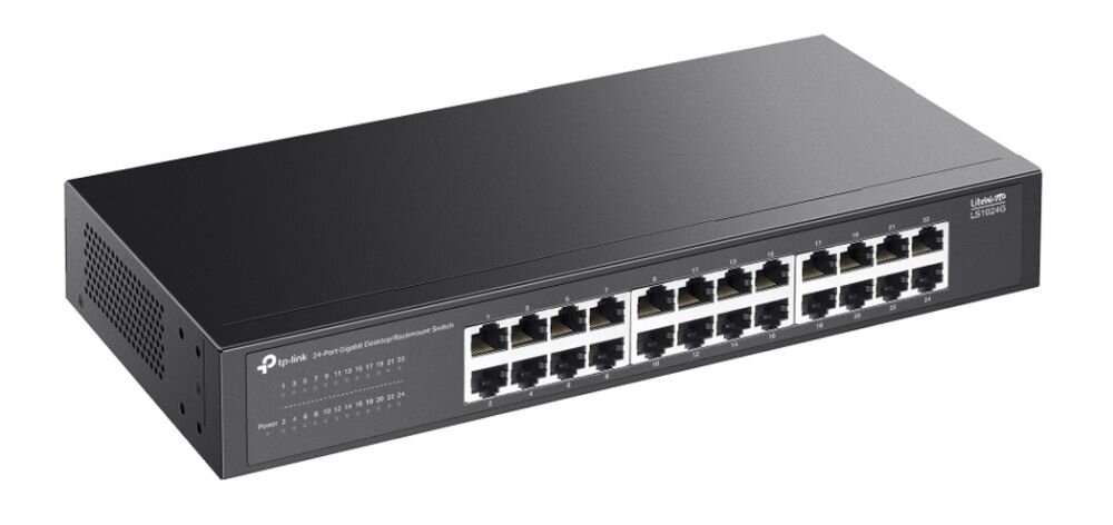 Router TP-LINK Omada VPN Gateway prezentuje porty WAN, LAN i SFP na jasnym tle produktowym