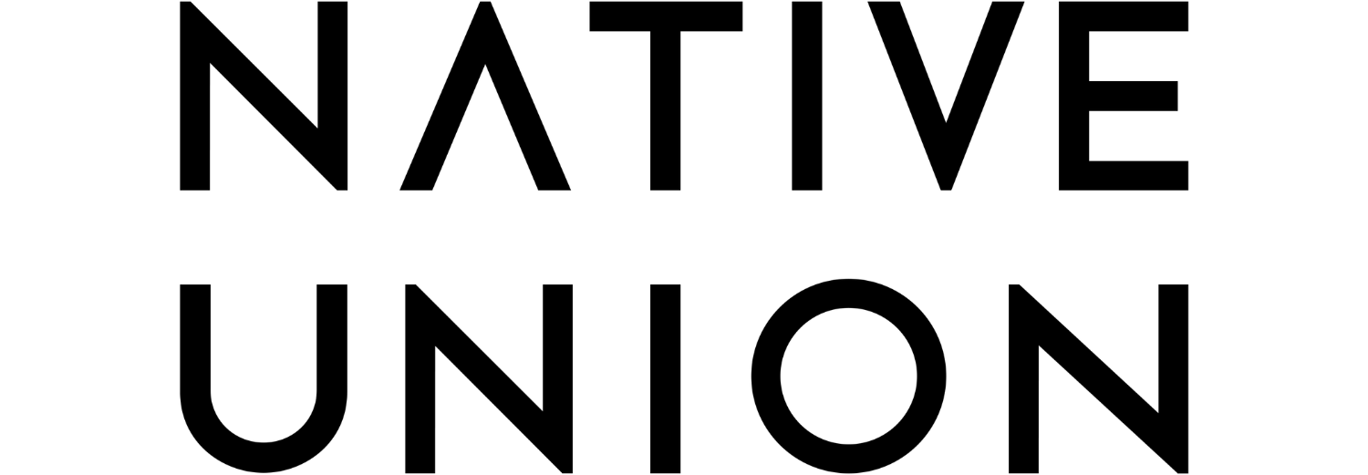 Logo z napisem \'NATIVE UNION\' w czarnym kolorze na białym tle.