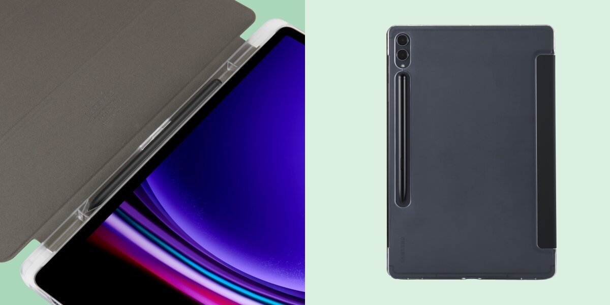 Etui na Galaxy Tab S10+ HAMA Fold Clear Czarny Przemyślane miejsce na rysik