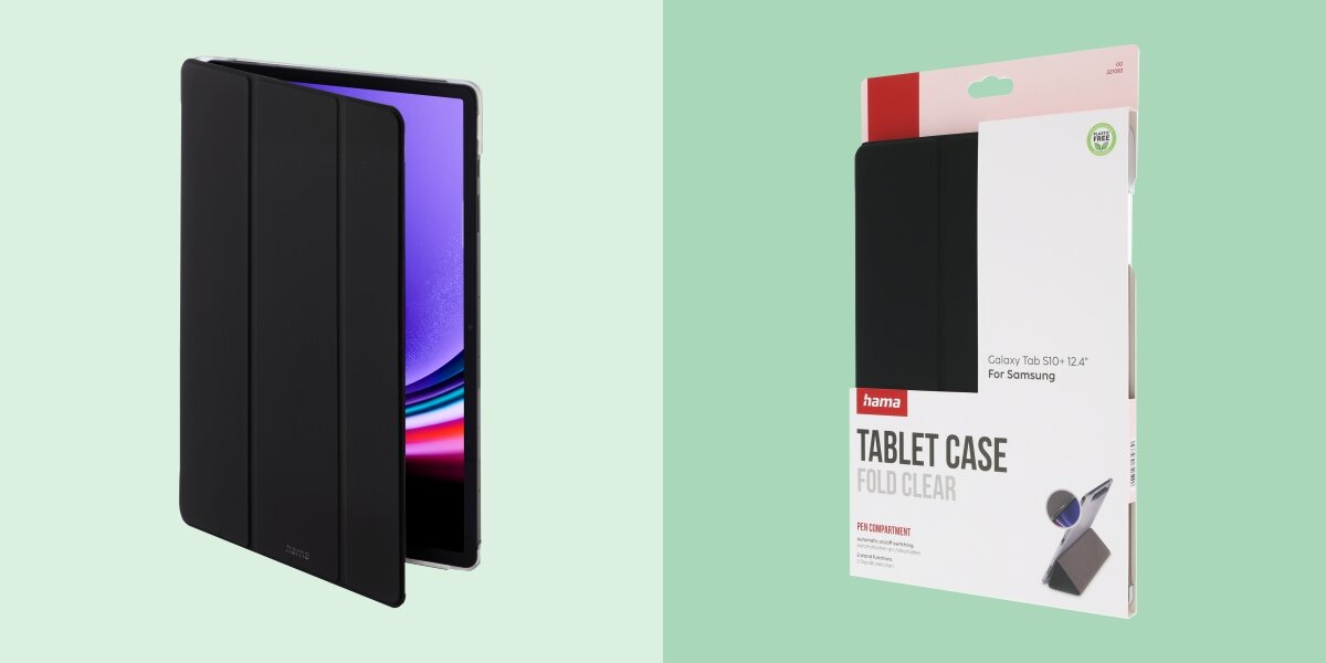 Etui na Galaxy Tab S10+ HAMA Fold Clear Czarny Automatyczne włączanie ekranu