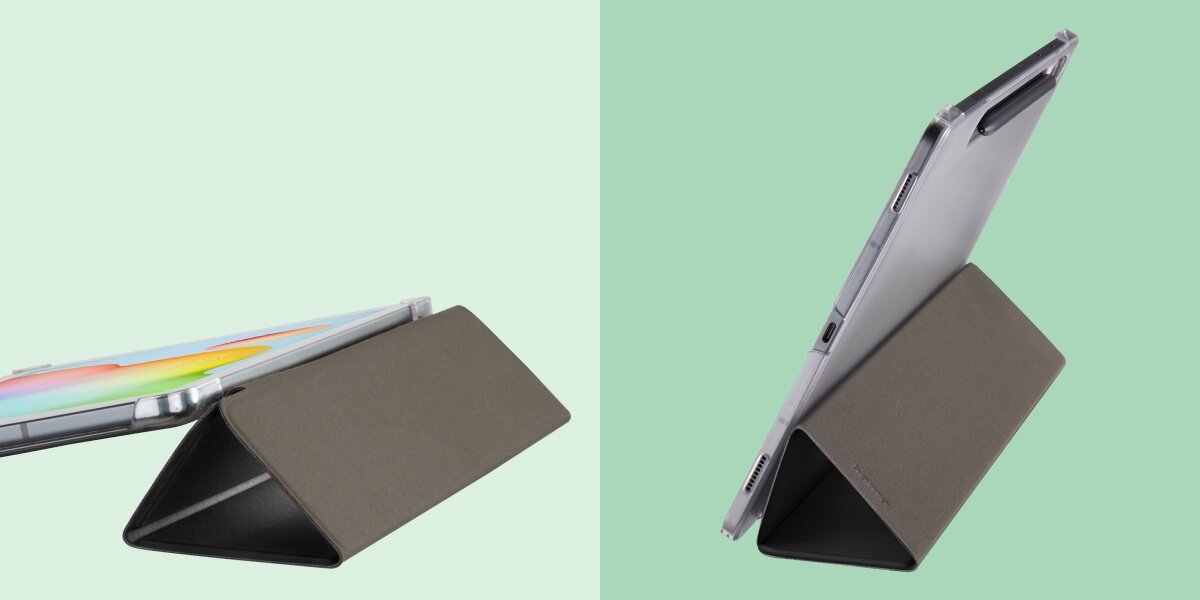 Etui na Galaxy Tab S10+ HAMA Fold Clear Czarny Wygodna funkcja podstawki