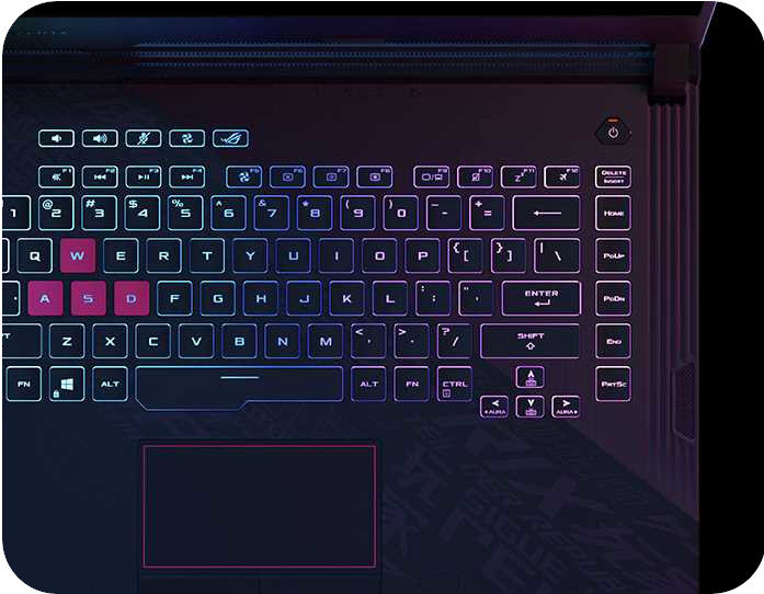 Laptop ASUS Rog Strix G15 G512 - klawiatura