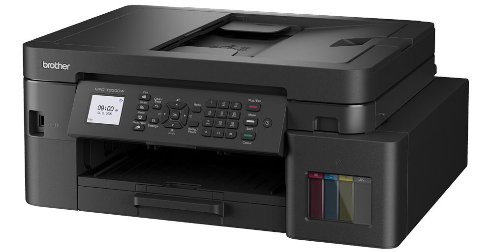 Urządzenie wielofunkcyjne BROTHER MFC-T930DW Druk w kolorze, Automatyczny druk dwustronny, Wi-Fi prezentacja urządzenia na białym tle od przodu pod kątem Obsługa papieru od 64 do 220 g/m² w różnych zastosowaniach elastyczność 260 g/m² tylko z błyszczącym papierem Brother BP71