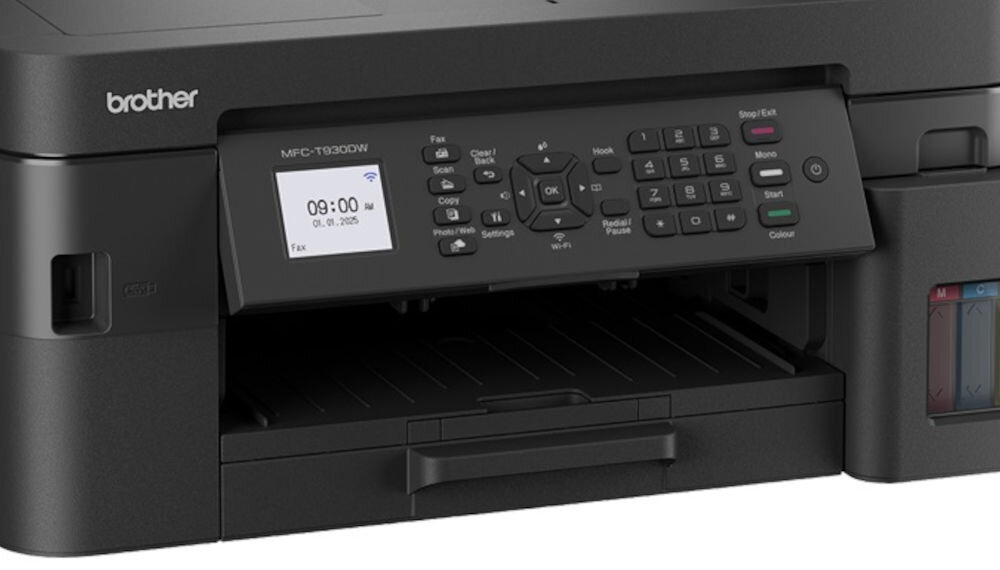 Urządzenie wielofunkcyjne BROTHER MFC-T930DW Druk w kolorze, Automatyczny druk dwustronny, Wi-Fi zbliżenie na wyświetlacz kolorowy wyświetlacz przekątna centrum zarządzania kontrola nad przebiegiem pracy biuro dom