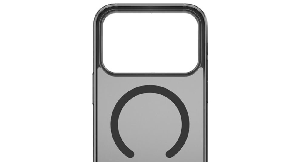 Etui 3MK Frosty MagCase do Apple iPhone 17 Pro Czarny prezentacja etui na białym tle zbliżenie tworzywo odporne na przebarwienia zachowanie przejrzystości