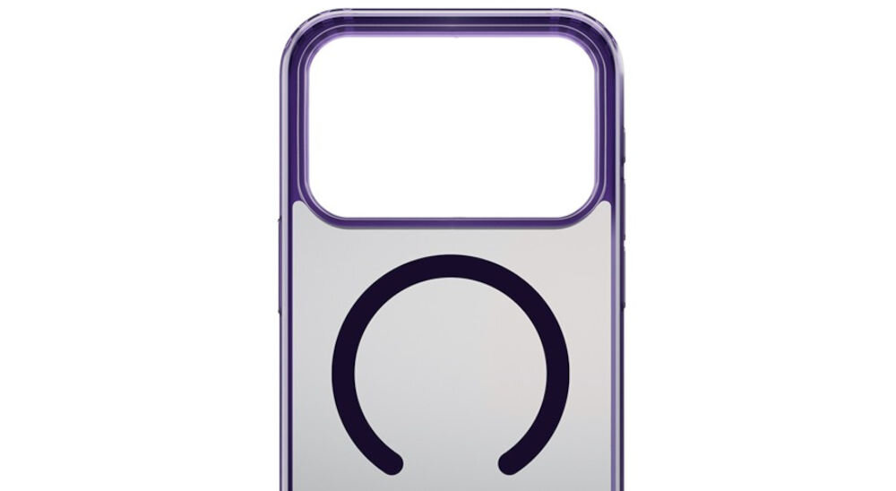 Etui 3MK Frosty MagCase do Apple iPhone 17 Pro Max Fioletowy prezentacja etui na białym tle zbliżenie tworzywo odporne na przebarwienia zachowanie przejrzystości