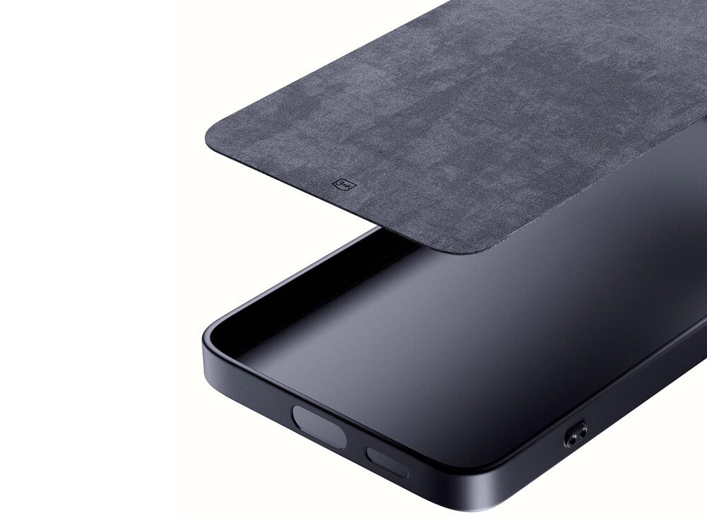 Etui 3MK Matt Case Pro do Apple iPhone 17 Pro Max Czarny ochrona zewnetrznej części telefonu, wewnętrzna wyściółka z mikrofibry, ochrona przed zarysowaniem, zabezpieczone urządzenie