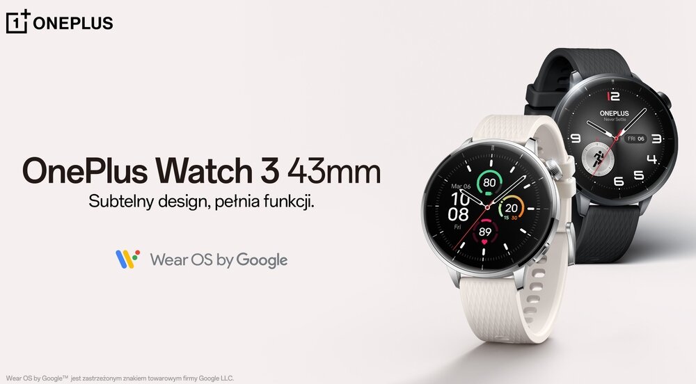 Smartwatch ONEPLUS Watch 3 43 mm z eleganckim designem i funkcjami dla aktywnych