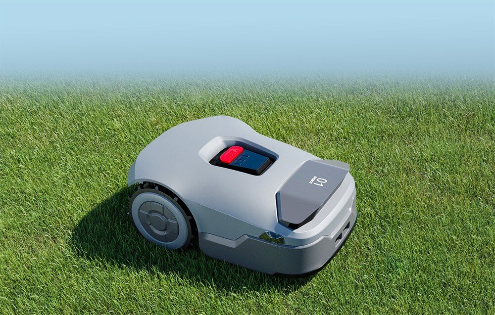 Robot koszący ANTHBOT Genie 1000 robot na trawie do pracy w każdych warunkach pogodowych technologia RTK z 1040 kanałami stabilne połączenie klasa wodoszczelności IPX6