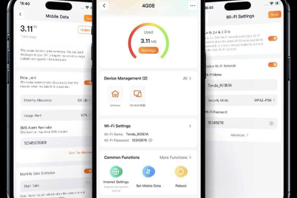 Router TENDA 4G08 Smartfony z aplikacją Tenda WiFi