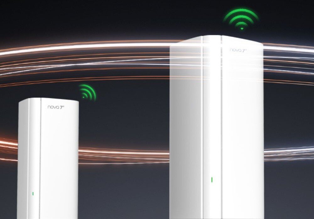 Router TENDA EE3 Pro Dwa węzły systemu Mesh EE3 Pro z symbolem fal Wi-Fi