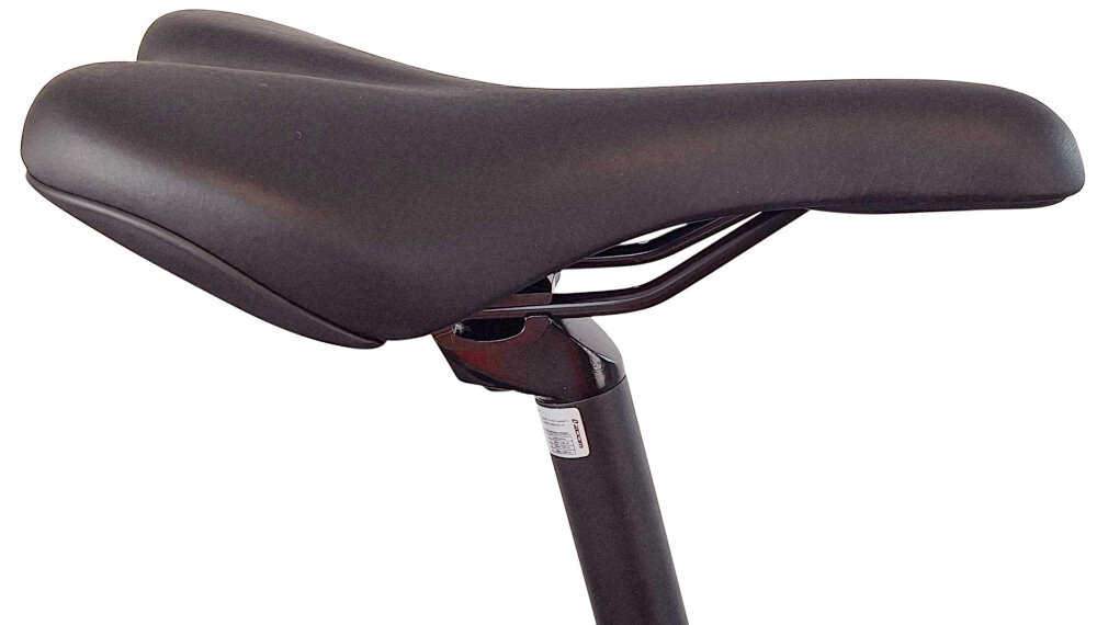 Rower górski MTB INDIANA X-Pulser 1.9 M21 29 cali męski Czarno-Czerwony siodełko na białym tle siodełko marki DDK typu D5311 sztyca marki Hl Corp typu SP-C207 27.2x300 stabilne i wygodne podparcie prawidłowa pozycja ciała kontrola nad rowerem 