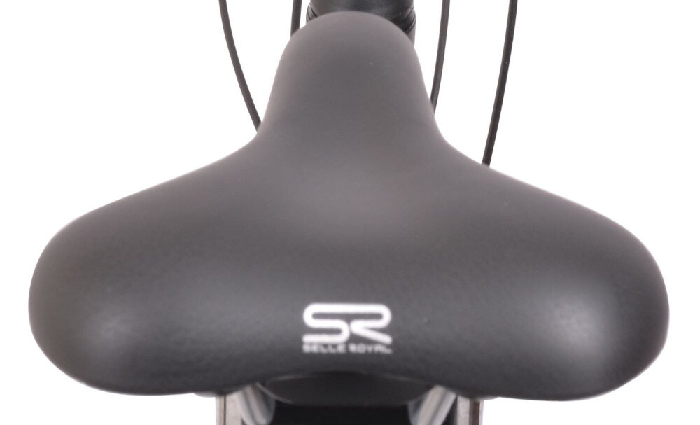 Rower trekkingowy INDIANA X-Road 3.0 M21 26 cali męski Czarny siodełko na białym tle miękkie okładziny wygodne siodełko prosta sztyca siodełka wytrzymała i trwała siodełko marki SELLE ROYAL typu Wave 8204 HEC nie odkształca się