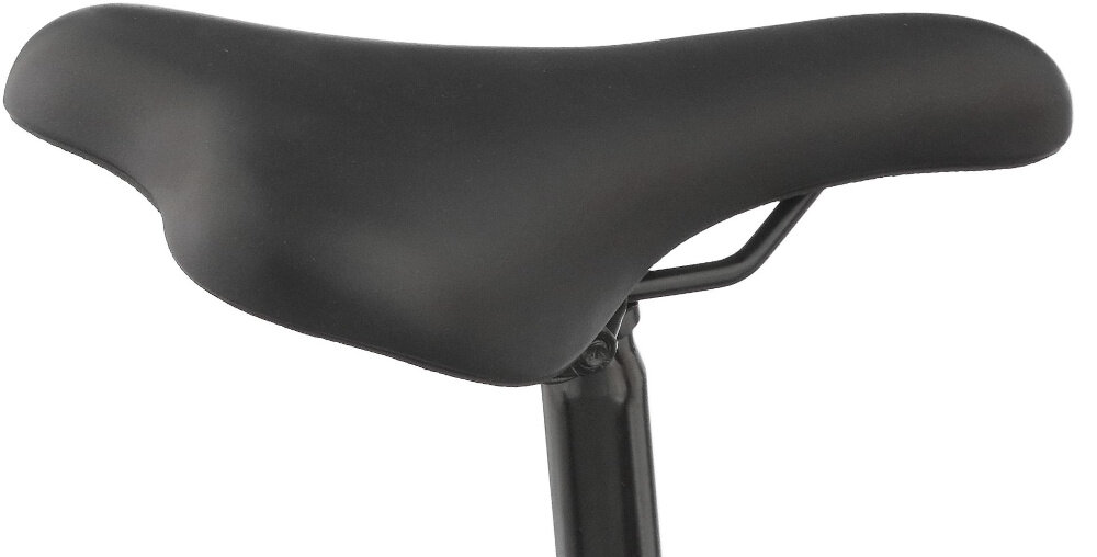 Rower górski MTB INDIANA X-Pulser 2.6 D19 26 cali damski Czarno-fioletowy siodełko na białym tle siodełko marki KNUS typu KS8060 MTB sztyca marki ZOOM typu HX-Y07 stabilne i wygodne podparcie prawidłowa pozycja ciała kontrola nad rowerem 