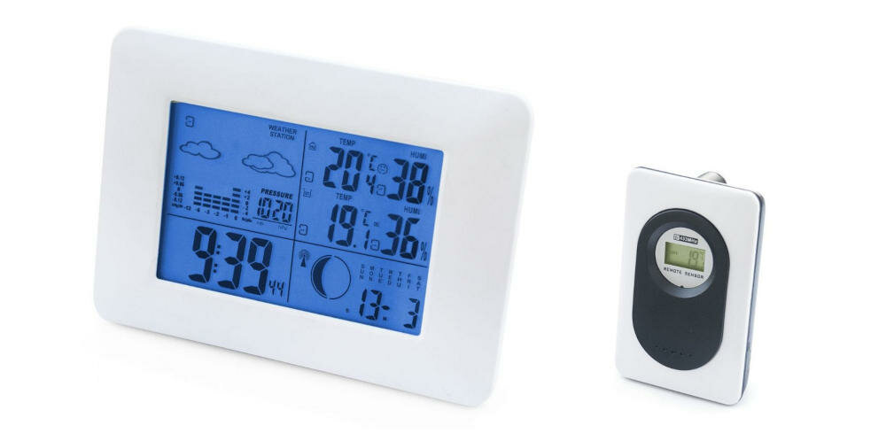METEO-SP48 stacja pogody termometr pomiar wilgotność bezprzewodowe budzik zegar elektroniczny wyświetlacz
