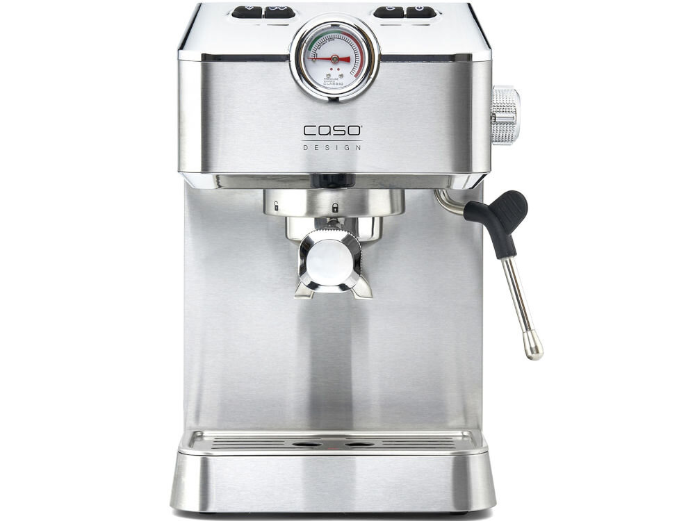 Ekspres CASO Espresso Gourmet 1820 wymiary moc 1100 W doskonałe espresso praktyczna technologia parzenia funkcjonalne rozwiązania smak aromak kawy początkujący miłośnik kawy doświadczony barista niezrównane doznania smakowe w zaciszu domu