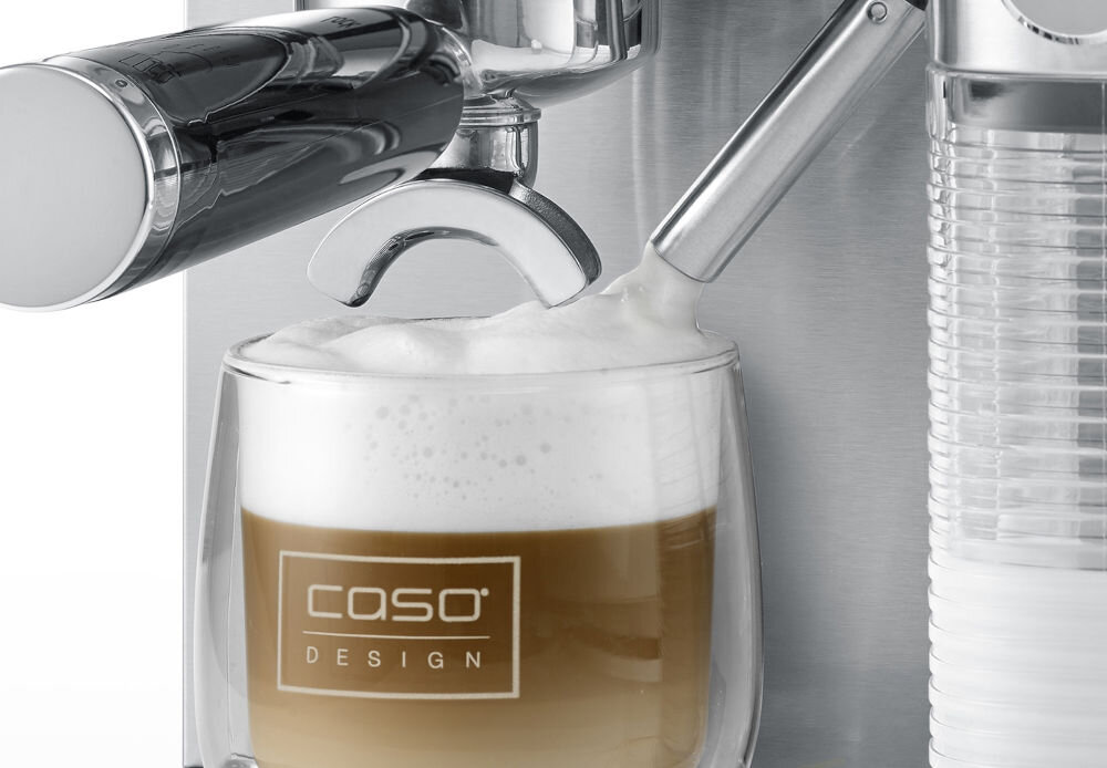 Ekspres CASO Espresso Gourmet 1820 espresso inne kawowe specjały różne funkcje automatyczne spienianie mleka regulacja intensywności latte macchiato cappuccino americano wszechstronność niezależne preferencje kawowe dla wszystkich smakoszy