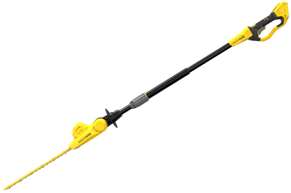 Nożyce do żywopłotu STANLEY Fatmax SFMCPH845B-XJ 450mm 18V akumulatorowe nożyce na białym tle do regularnego przycinania, wyrównywania i formowania krzewów oraz wysokich żywopłotów estetyczny wygląd zieleni bez użycia drabiny czy narzędzi ręcznych pozwalają szybciej wykonać prace sezonowe ograniczyć wysiłek fizyczny