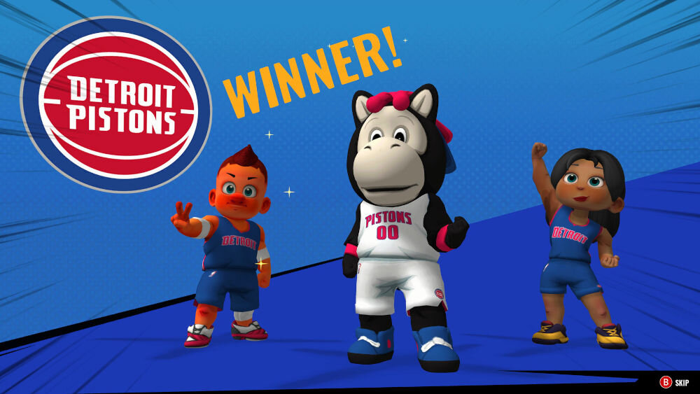 NBA BOUNCE Gra PS5
						grafika wyświetlana po wygraniu meczu napis winner i postacie oficjalna licencja NBA tytuł rodzinny dla fanów basketu