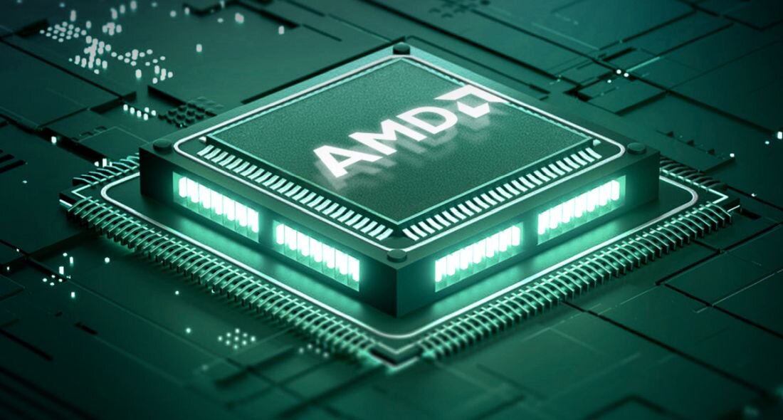 Procesor Intel Core na niebieskiej płycie głównej z dynamicznymi połączeniami świetlnymi, wizualizacja zaawansowanej technologii i wydajności w laptopach gamingowych GIGABYTE A16. - procesor Intel Core, RAM DDR5, dysk SSD