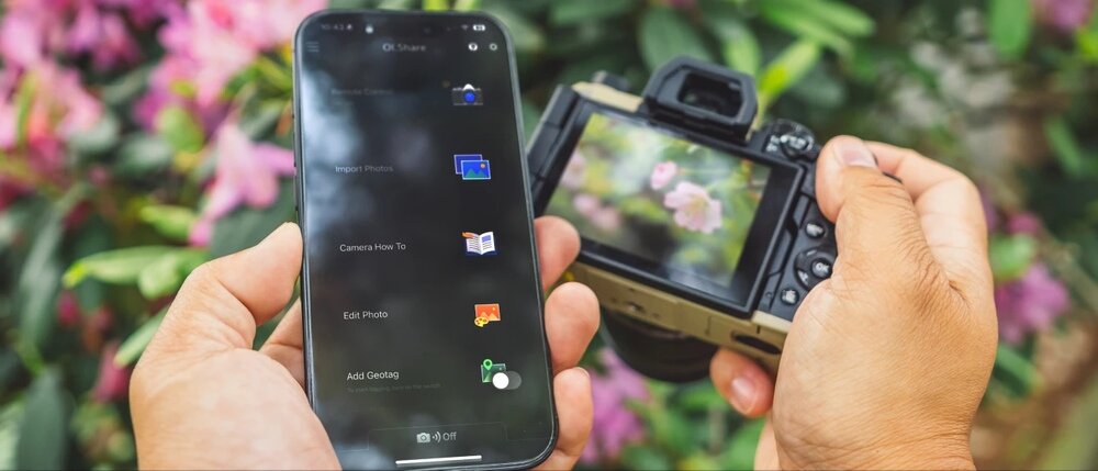 Aparat OLYMPUS OM-5 Mark II Wi-Fi Bluetooth LE OI.Share zdalne sterowanie udostępnianie zdjęć