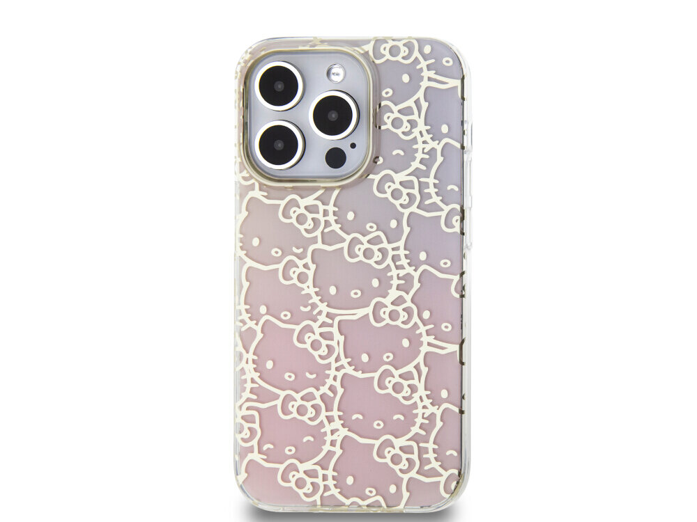 Etui Hello Kitty - gradient różowy, złote kontury, wyjątkowy design