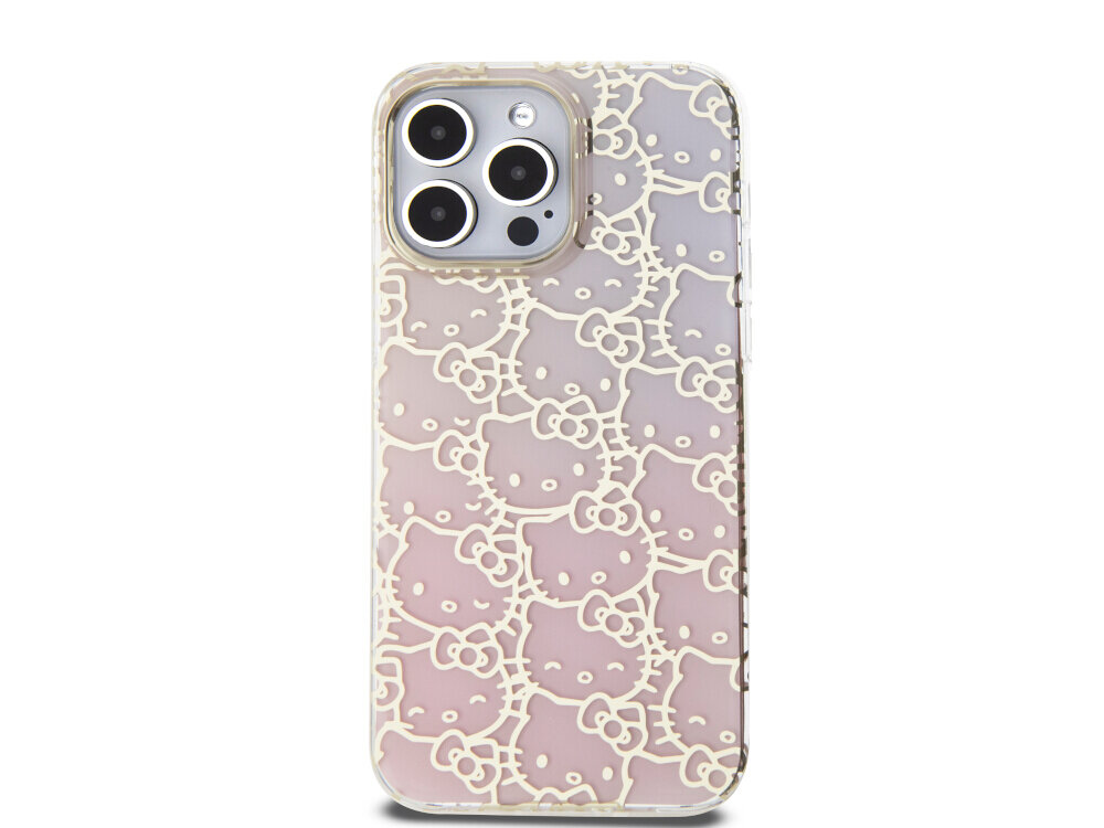 Etui Hello Kitty - gradient różowy, złote kontury, wyjątkowy design