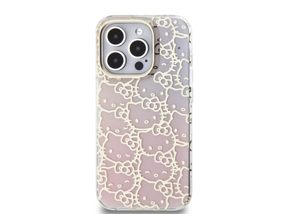 Etui Hello Kitty - gradient różowy, złote kontury, wyjątkowy design
