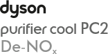Logo z napisem: dyson purifier cool PC2 De-NOx.