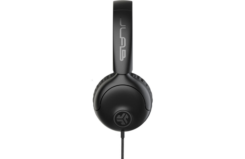 Słuchawki nauszne JLAB Wired Headset STUDIO 2, składane nauszniki, wygodne przechowywanie, słuchawki z boku na białym tle