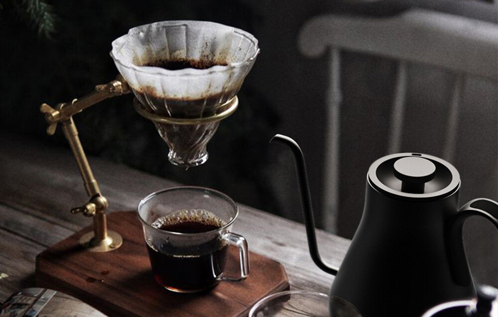 Czajnik COCINARE CEK-201 Biały kawa herbata czekolada napoje czajnik elektryczny pokrętło wyświetlacz łatwa obsługa regulacja temperatury zakres moc timer utrzymanie ciepła pojemność