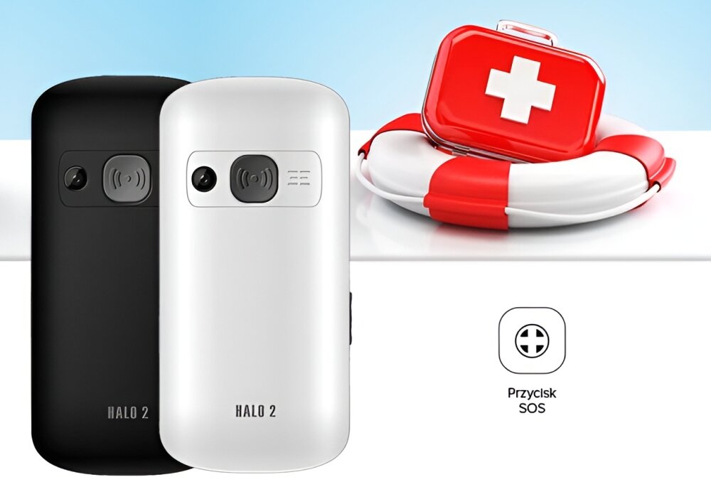 Telefon MYPHONE Halo 2 przycisk SOS polaczenie wiadomosc SMS