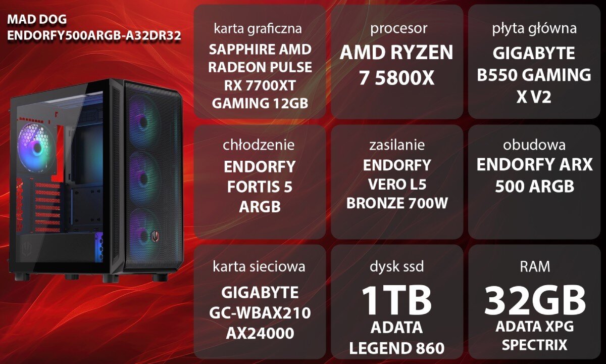 Komputer MAD DOG ENDORFY500ARGB-A32DR32