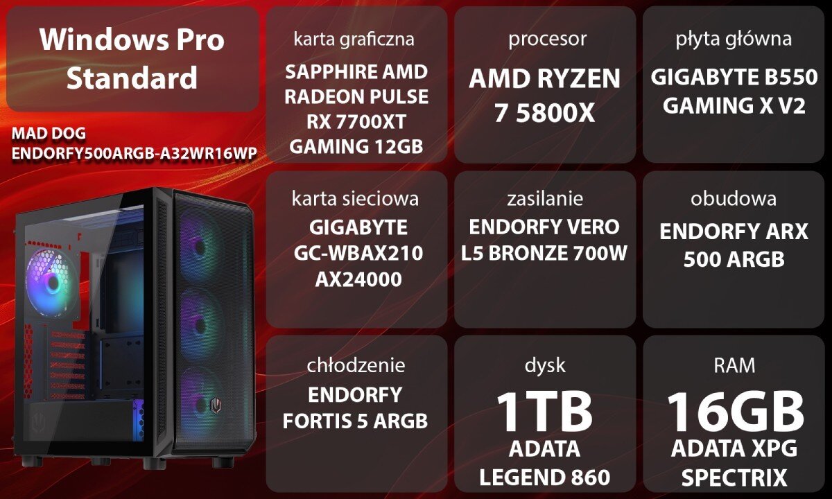 Komputer MAD DOG ENDORFY500ARGB-A32WR16WP