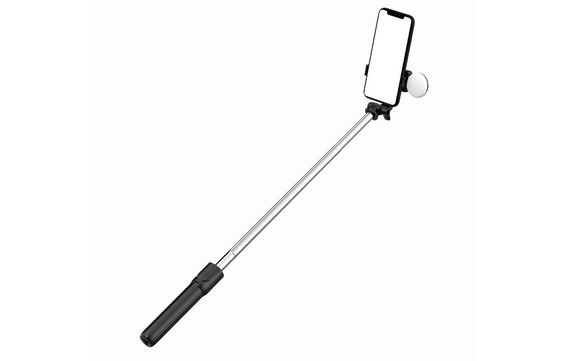 Uchwyt selfie HURTEL WR1YXS Czarny wygląd design prezentacja wizualizacja Selfie bez ograniczeń
