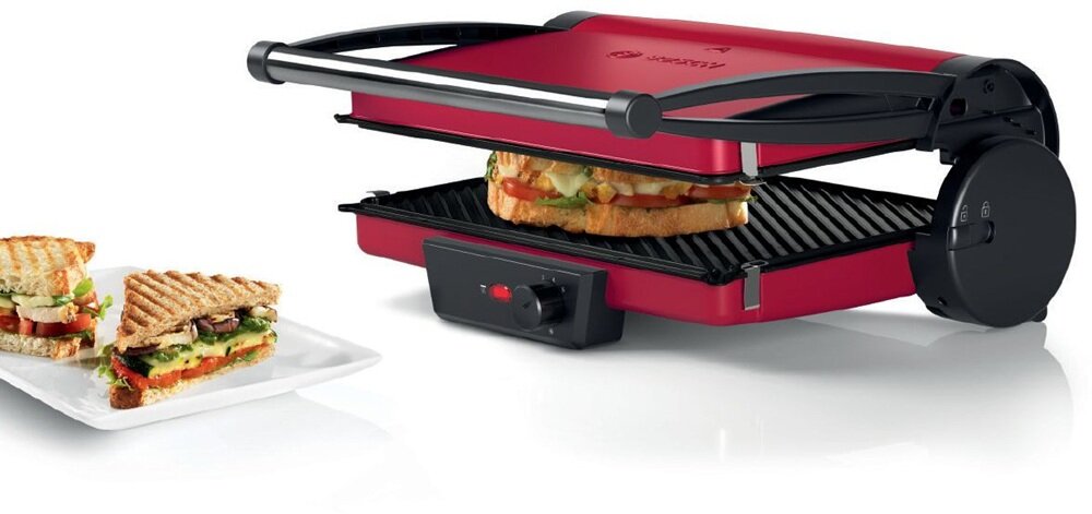 Grill elektryczny BOSCH TCG4104 moc 2000 W, szybkie nagrzanie, optymalna temperatura