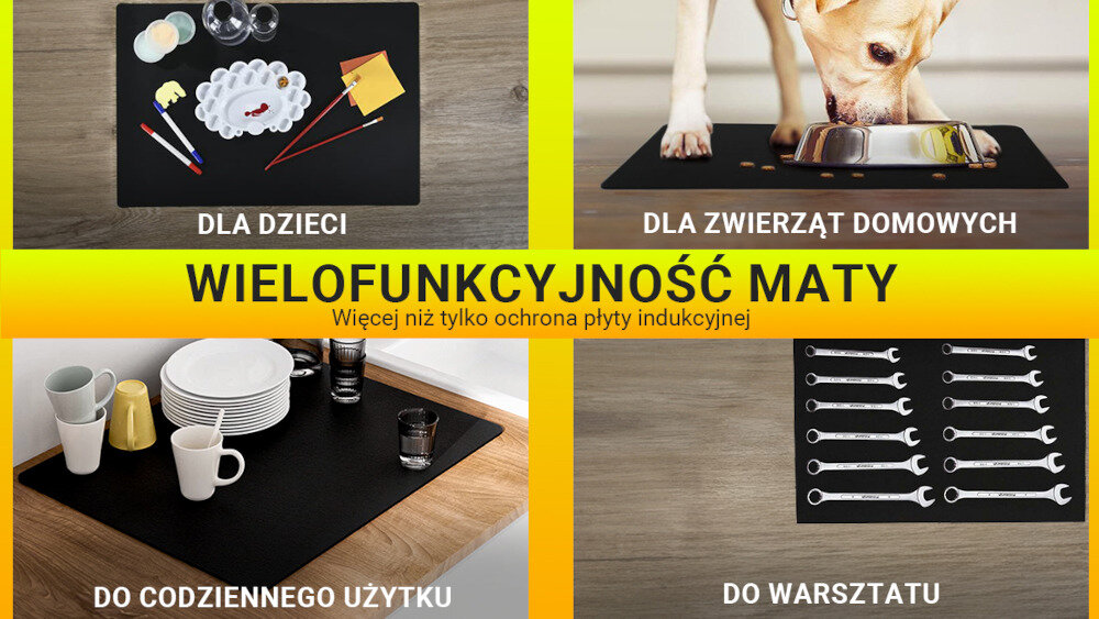 OCHRONNA MATA NA KUCHNIE INDUKCYJNĄ EXTRALINK dla dzieci dla zwierząt do warsztatu sprzęty zastosowanie urządzenia Wszechstronne Zastosowanie więcej zastosowań podkładka pod naczynia sprzęty dodatkowa ochrona