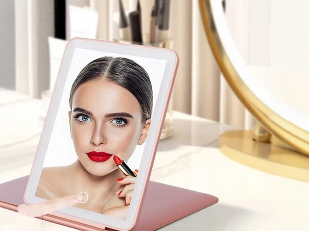 Lusterko kosmetyczne EXTRALINK EX.29072 lekka, składana konstrukcja, ochronna klapka, wygodne korzystanie