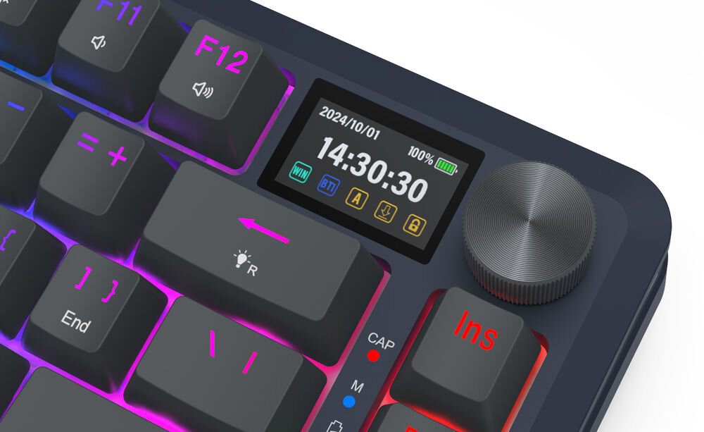 Klawiatura REDRAGON K708-RGB-PRO FLEKACT
wyświetlacz LCD, funkcyjne pokrętło, kompatybilność z Windows Mac, zbliżenie na ekran i pokrętło